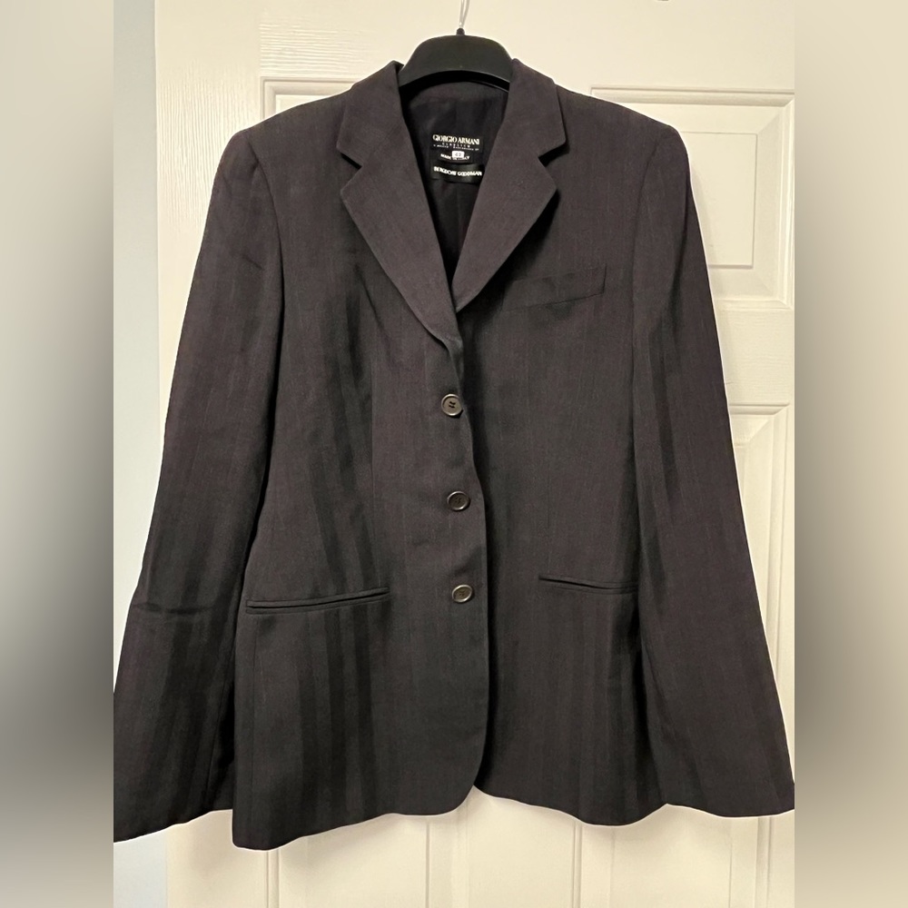 Vintage Giorgio Armani charcoal pinstripe suit